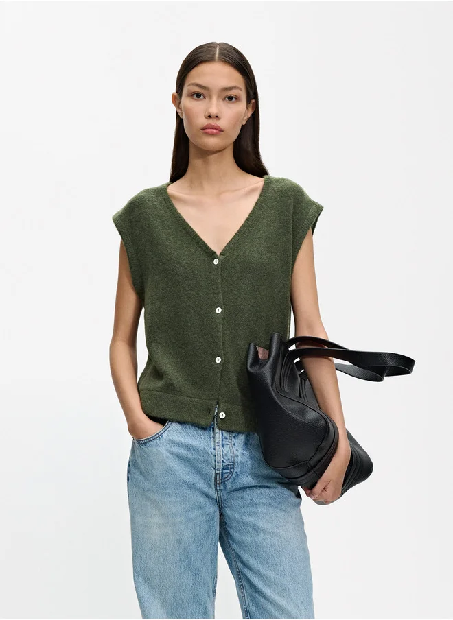 PARFOIS Knitted V-Neck Vest