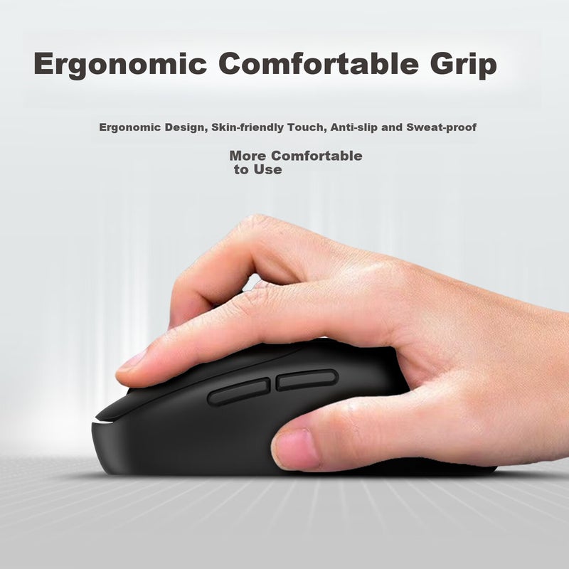ThinkPlus Lenovo Wireless Mouse, Quiet Mouse, Ergonomic Design, Office Mouse, Classic Red Dot, Portable Mouse, Laptop Mouse, Computer Mouse, WL300 Black - Image 1