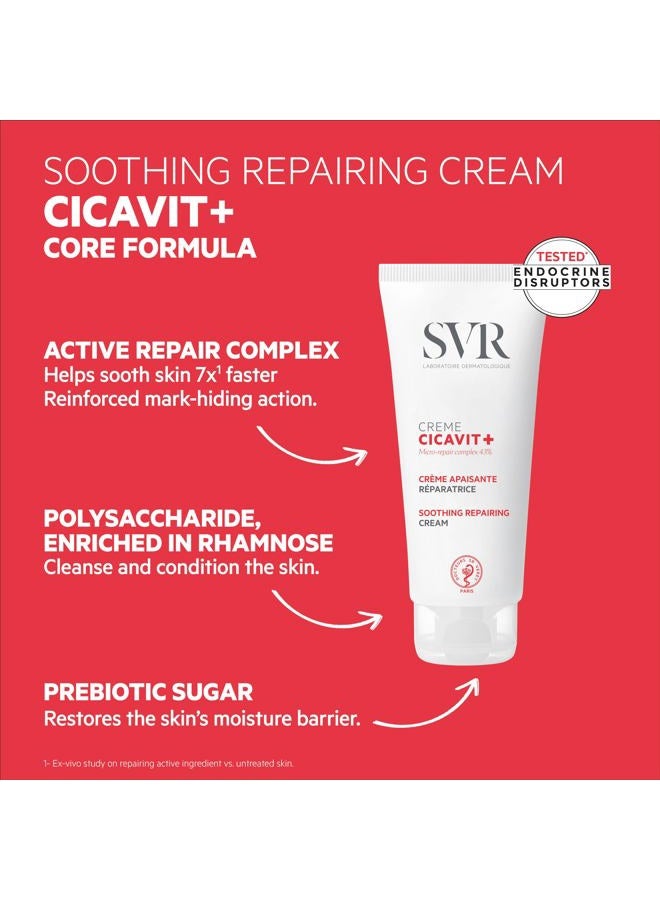 SVR كريم الوجه والجسم Cicavit+ مع زبدة الشيا، بروبيوتيك وجلسرين. مرطب لتقليل ظهور الحروق، الندوب وتغذية مكثفة لتخفيف التهيج الناتج عن الجفاف، 3.3 أونصة سائلة. - Image 3