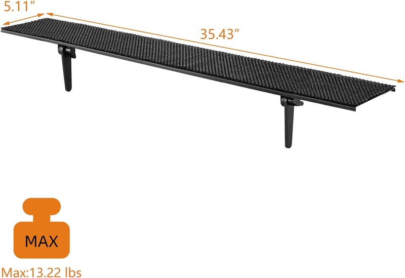 Bracwiser No Drill TV Top Shelf 35.43 inch Wide Monitor Top Mounting Bracket Platform Holds Speaker, AV Receiver, Media Box, Game Console and More (CS106XL) - Image 3