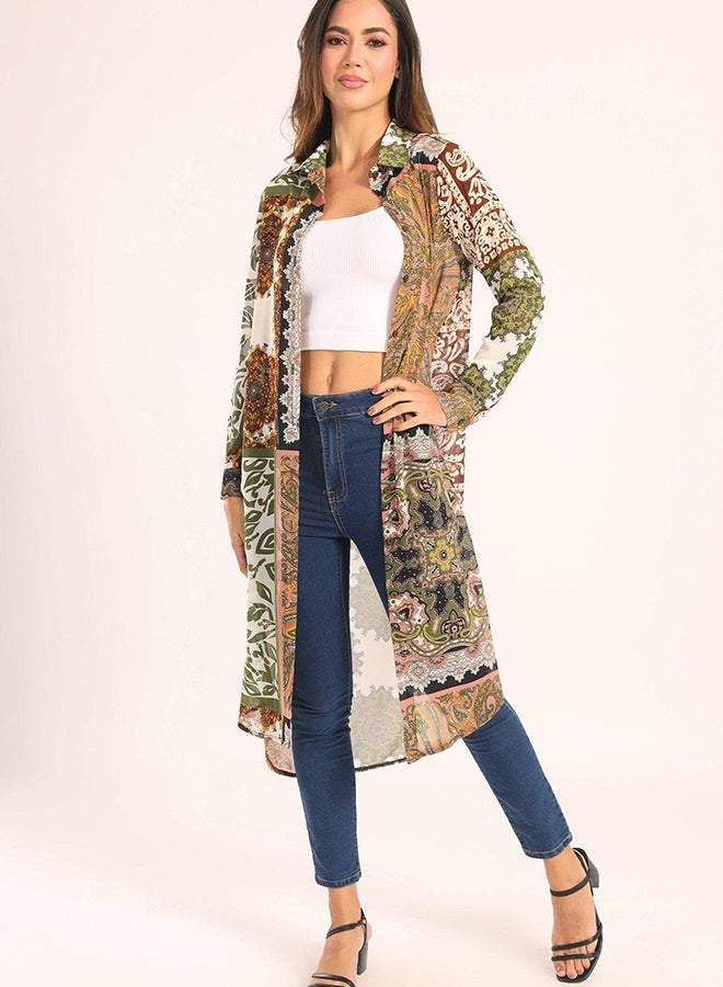 Carina colored-chiffon-long-shirt