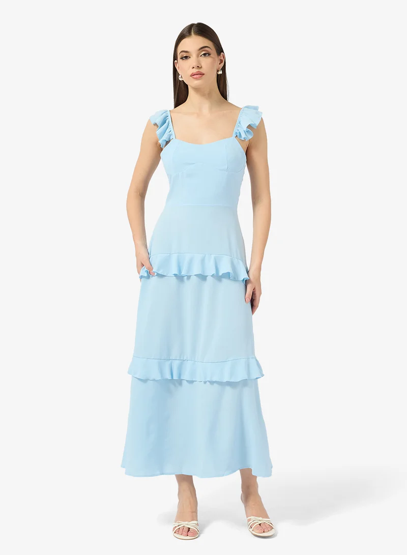 Ella  Strappy Dress With Baby Ruffles for Women | Best Price UAE