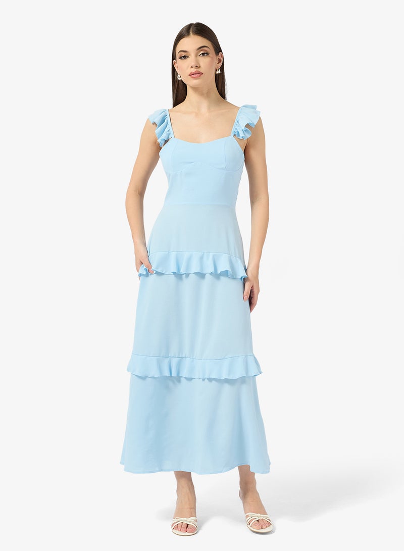 ELLA Strappy Dress With Baby Ruffles - Image 4