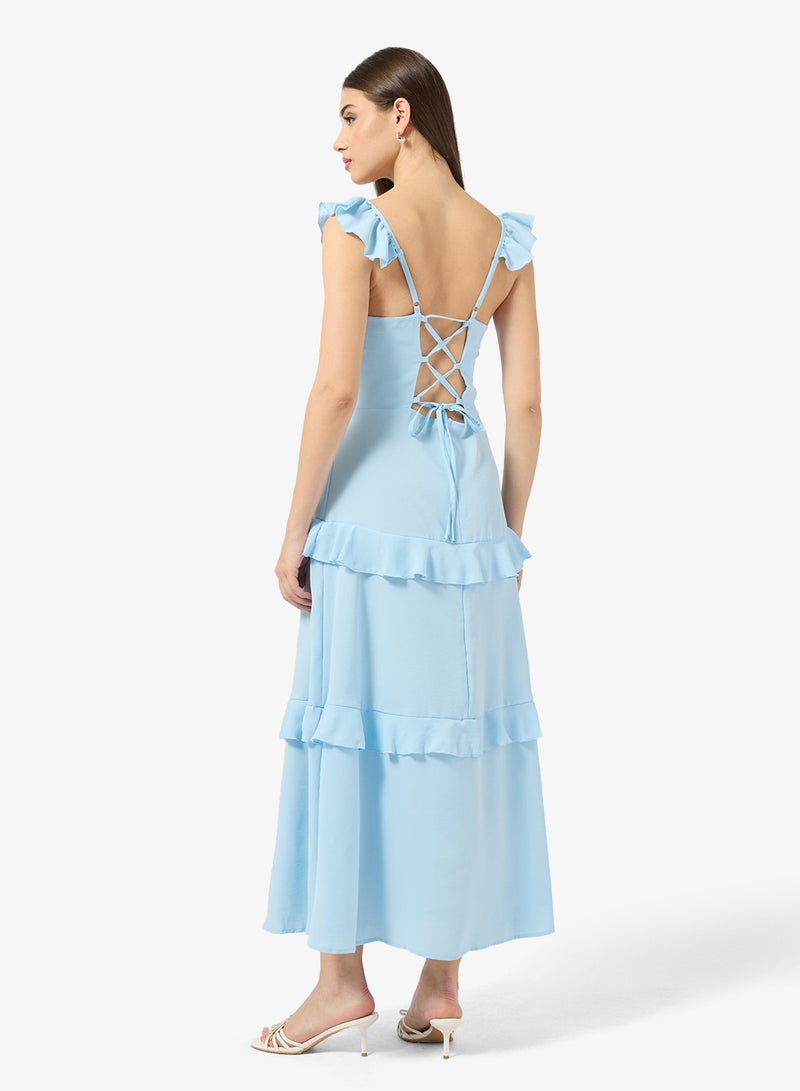 ELLA Strappy Dress With Baby Ruffles - Image 2