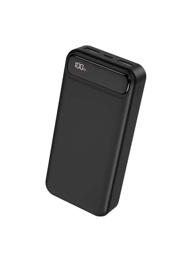 XO PR-136 Wired Power Bank, 20000mAh - Black - Image 1
