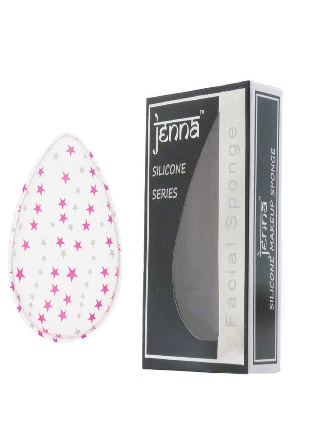 Jenna Silicone Makeup Sponge, Star Drop, 110G, White - Image 1