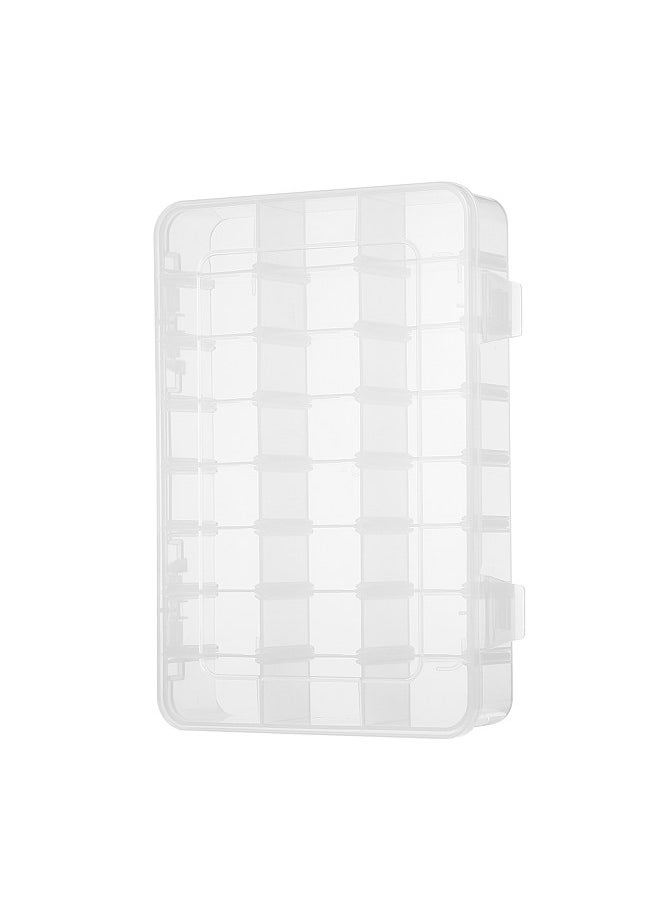 Generic Plastic Jewelry Organizer Box 24 Grids Clear Storage Transparent Container Compartment Box with Adjustable Dividers  - Image 3