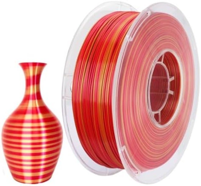 Silk Candy PLA Filament Green Blue 1KG 1.75mm Dynamic Candy Color 3D Printer Filament Glossy Gradient Change Multicolor for 3D Printing Materials Green Blue Silk PLA - Image 2
