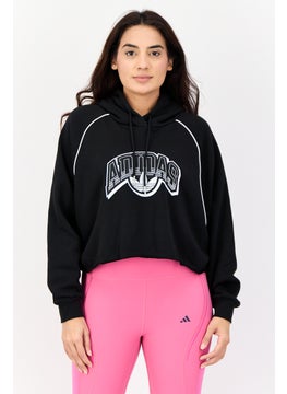adidas Originals Women Sportswear Fit Long Sleeves Outdoor Hoodie, Black  - Image 1