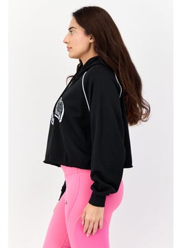adidas Originals Women Sportswear Fit Long Sleeves Outdoor Hoodie, Black  - Image 3