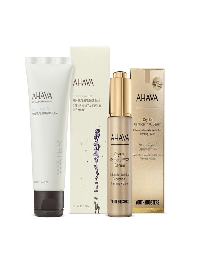 AHAVA Working Hands & Anti-Wrinkles Set - Includes Hand Cream 3.4 Fl.Oz against dry, cracked hands & Crystal Osmoter X6 Serum 1 Fl.Oz to provide radiance & treatment against wrinkles & fine lines - Image 2