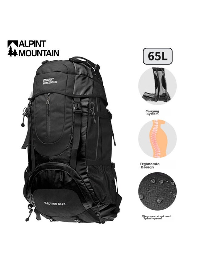 Alpint Mountain 65l Large Capacity Hiking Backpack, Men's And Women's Travel Bag, Professional Outdoor Trekking Backpack - Image 1