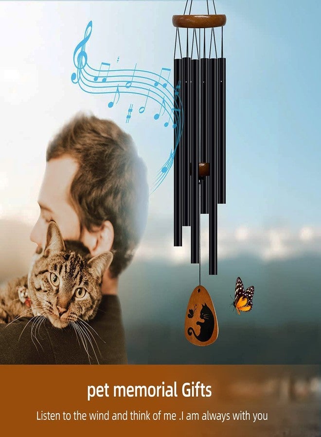 SHOW-YA Cat Memorial Wind Chimes & Bracelet, Sympathy Gifts for Cat Lovers, 28 inches - Image 2