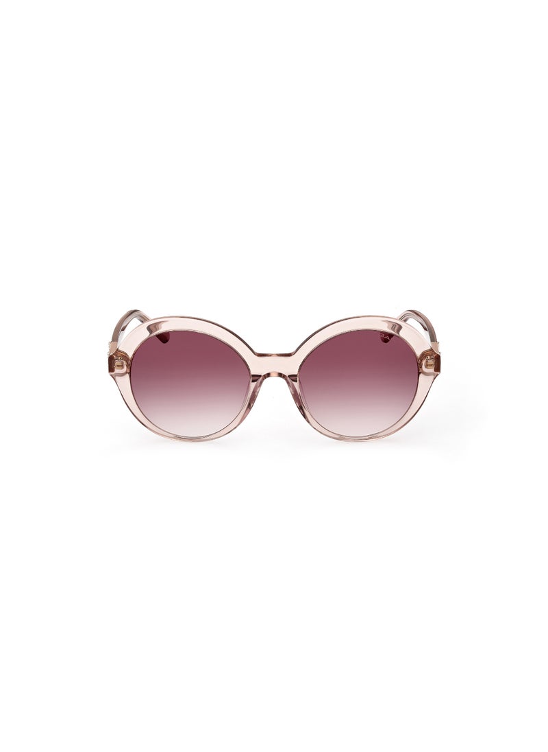 GANT Women's UV Protection Round Shape Acetate Sunglasses GA809457F55 - Lens Size: 55 Mm - Shiny Beige  - Image 2