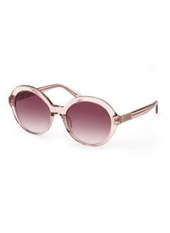 GANT Women's UV Protection Round Shape Acetate Sunglasses GA809457F55 - Lens Size: 55 Mm - Shiny Beige  - Image 1