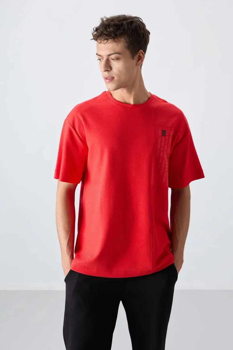 تومي لايف TOMMY Oversized Printed Crew Neck T-shirt