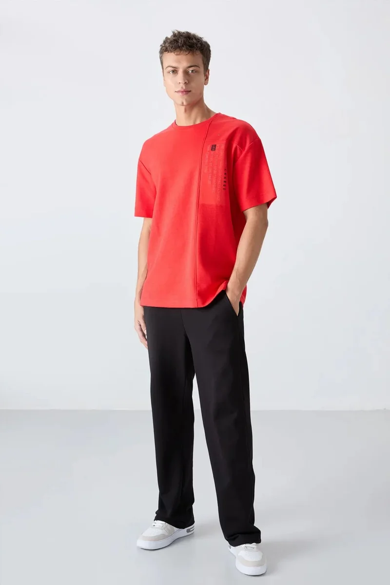 تومي لايف TOMMY Oversized Printed Crew Neck T-shirt