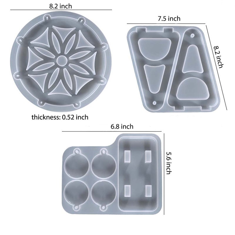ESEDAGE Ferris Wheel Resin Mold Set - Silicone Mold for Resin, Cake Decorating, Coasters, Desktop Decoration - Image 2