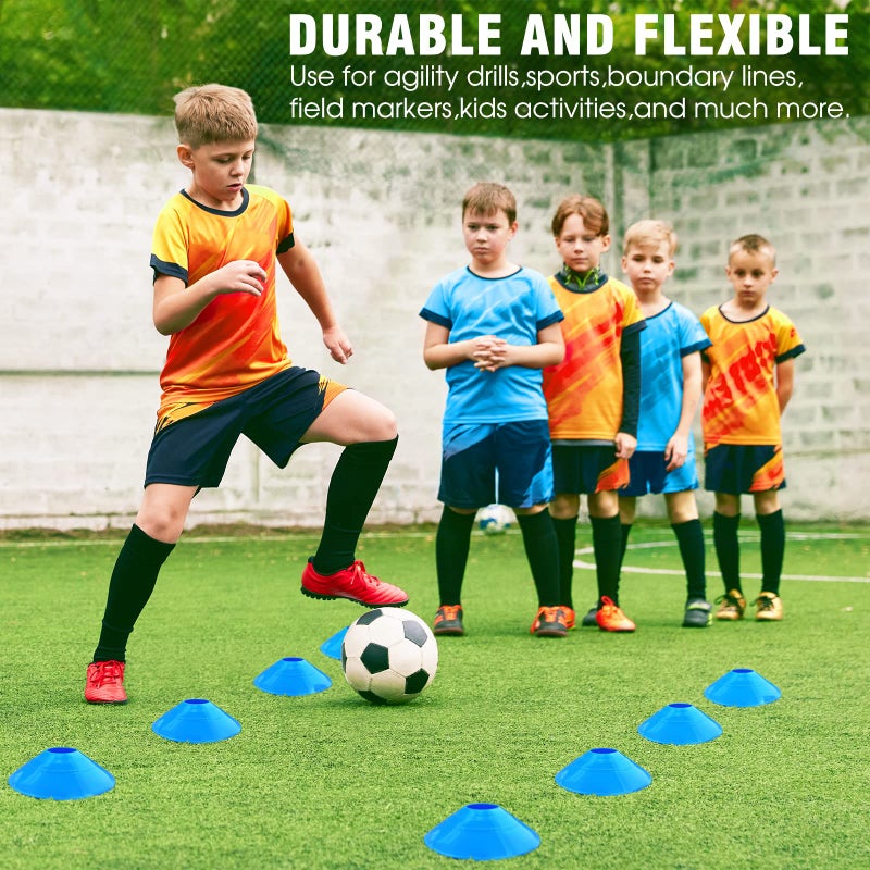 X-UMEUS Agility Ladder Speed Training Equipment Set: 20ft Agility Ladder,12 Soccer Cones,4 Adjustable Hurdles, Jump Rope, Running Parachute| Basketball Football Soccer Training Equipment for Kids Youth Adults - Image 4