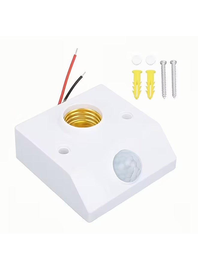 Automatic Human Body Infrared PIR Sensor, E27 Lamp Holder Bulb Light Base, 85-265V PIR Motion Detector Wall Lamp Holder for Home Lighting Corridor Staircase - Image 3