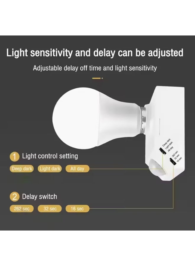 Automatic Human Body Infrared PIR Sensor, E27 Lamp Holder Bulb Light Base, 85-265V PIR Motion Detector Wall Lamp Holder for Home Lighting Corridor Staircase - Image 2