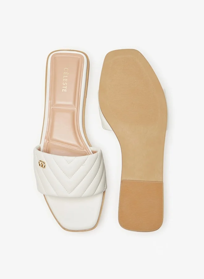 Celeste Women's Quilted Slip-On Slide Sandals