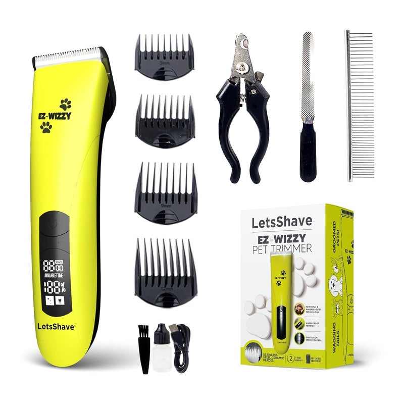 Lets Shave EZ-WIZZY Pet Trimmer for Dogs & Other Hairy Animals,All in one Trimmer for dogs (Pet Trimmer With Tools) - Image 1