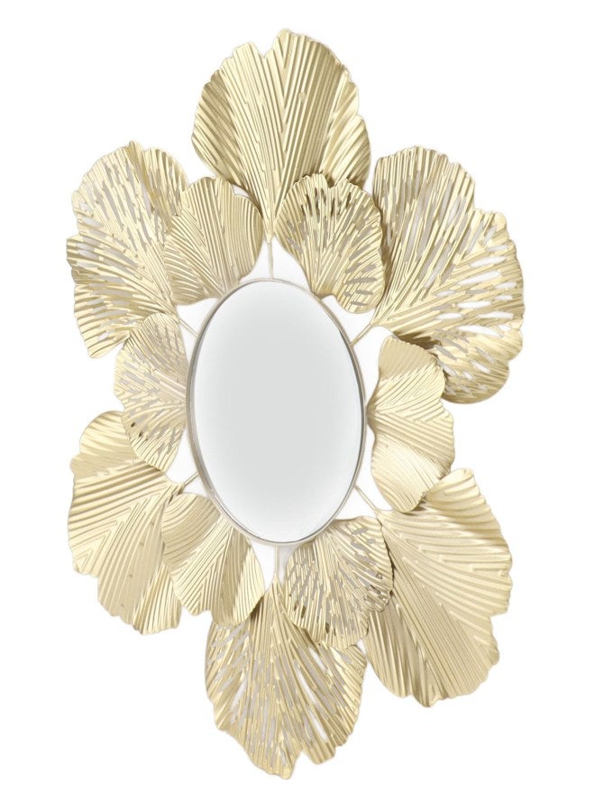 Wall Mirrors Modern Simple Decorative Wear Resistant Colorfast Ginkgo Leaf Wall Mounted Mirrors for Bedroom Living Room B Type - Image 2