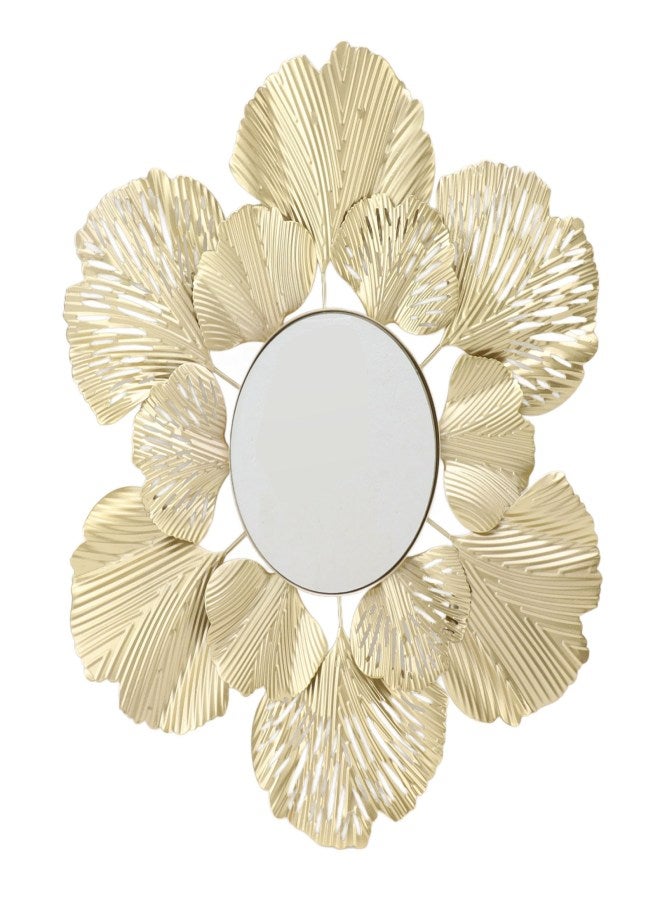 Wall Mirrors Modern Simple Decorative Wear Resistant Colorfast Ginkgo Leaf Wall Mounted Mirrors for Bedroom Living Room B Type - Image 1