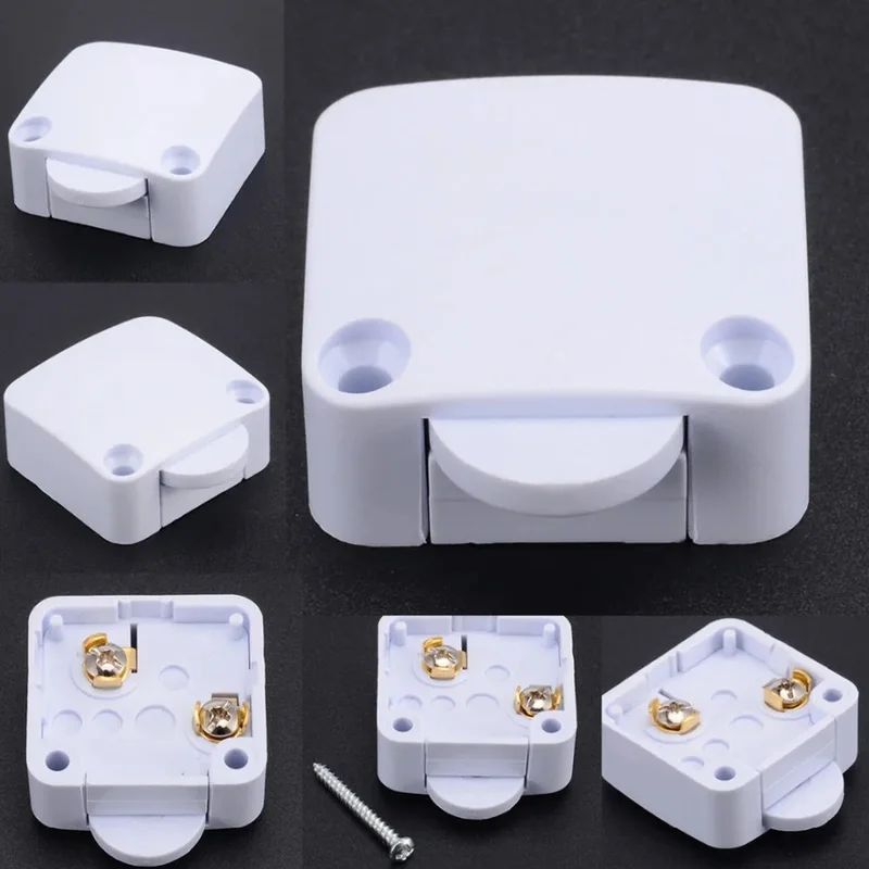 AYT Reverse Door Switch Surface Mounted Cabinet Door Button Automatic Light Push and Release Button IC-187E