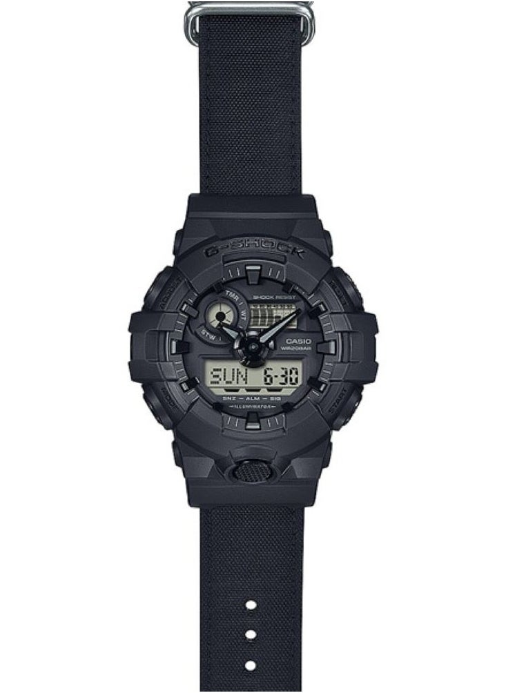 CASIO G-SHOCK Analog Digital Utility Black Series Cordura Eco Fabric Wrist Watch For Men's Watch GA-700BCE-1A  - Image 3