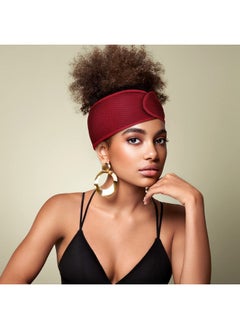 Haysandy Haysandy Hairband, 4 Pieces Mesh Hair Wrap for Black Women - Adjustable Size Face Wash Makeup Hair Accessories Headbands (Black, Wine Red, Royal Blue, Dark Purple)  - Image 2