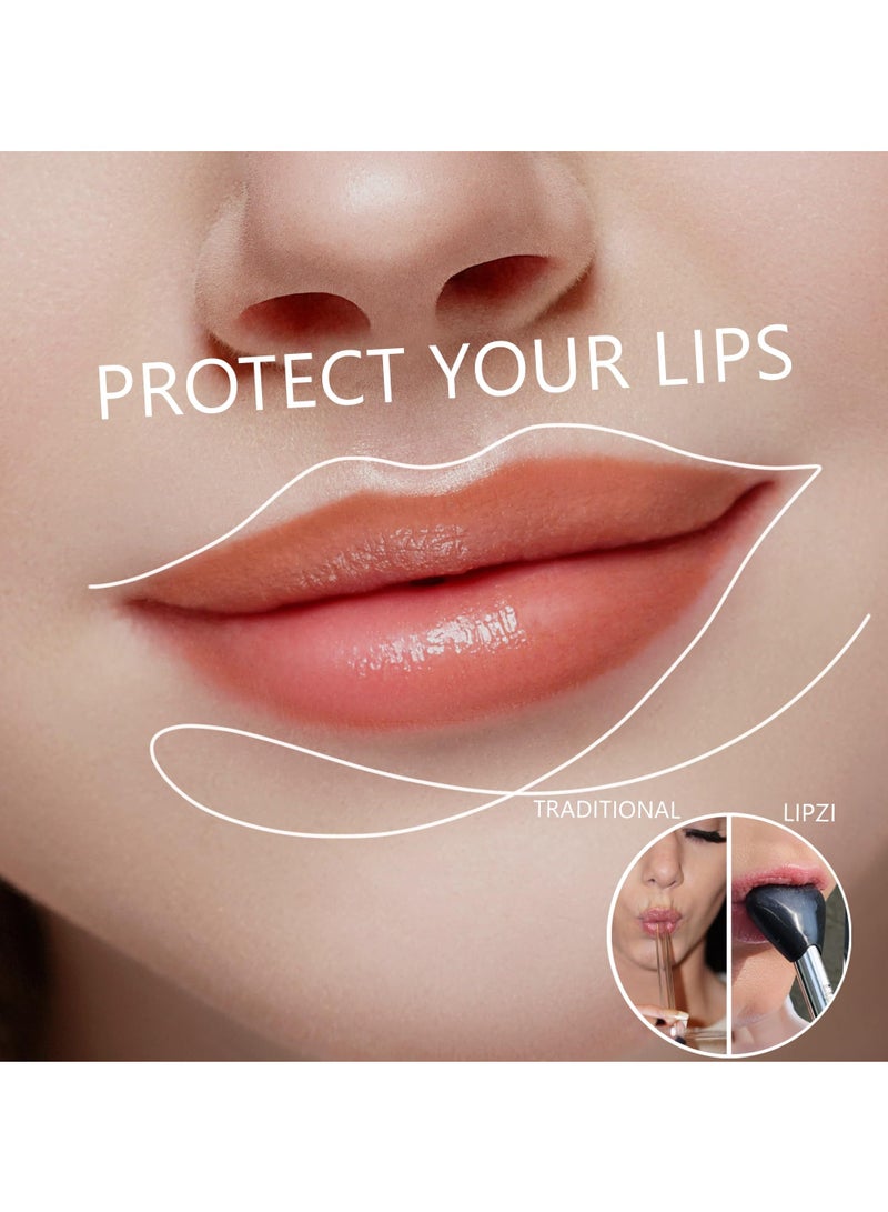 SYOSI قش مضاد للتجاعيد - قش شرب من الفولاذ المقاوم للصدأ مضاد للتجاعيد، قش قابل لإعادة الاستخدام مع فرشاة تنظيف - صديق للبيئة مقابل البلاستيك - قش متوافق مع كوبين سعة 40 أوقية - Image 4