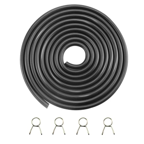 PRO BAT 0.2''x59'' (5mmx1.5m) Motorcycle Fuel Line Tube Oil Gas Line Petrol Hose for ATV Dirt Bike Go Kart Moped Pocket Bike Most of Chinese Scooter with Hose Clamps Fuel Filter, Black - Image 4