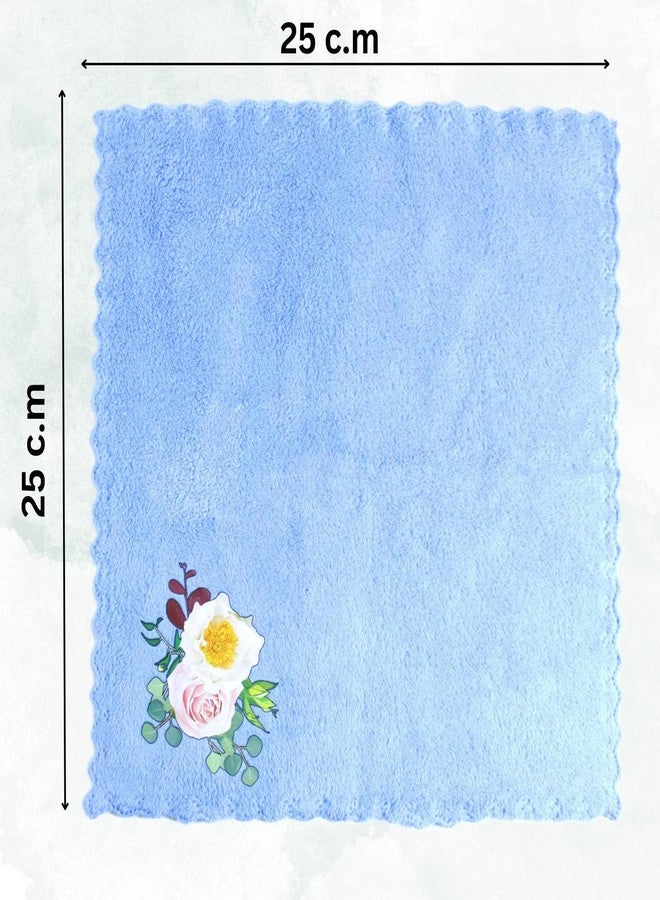 AD COLLECTION Face Towel/Handkerchief/Rumal Microfiber Small Size -Pack of 12 Pieces - Soft and Super Absorbent Face Towels for Women's, Kids and Newborn Babies (25x25 CM) - Image 3