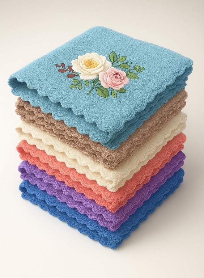 AD COLLECTION Face Towel/Handkerchief/Rumal Microfiber Small Size -Pack of 12 Pieces - Soft and Super Absorbent Face Towels for Women's, Kids and Newborn Babies (25x25 CM) - Image 1