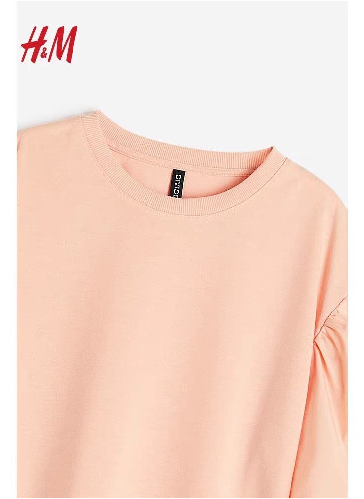 H and M - قميص نسائي من HM صيفي بأكمام دائرية منتفخة وفتحة V علوية فضفاضة - Image 1