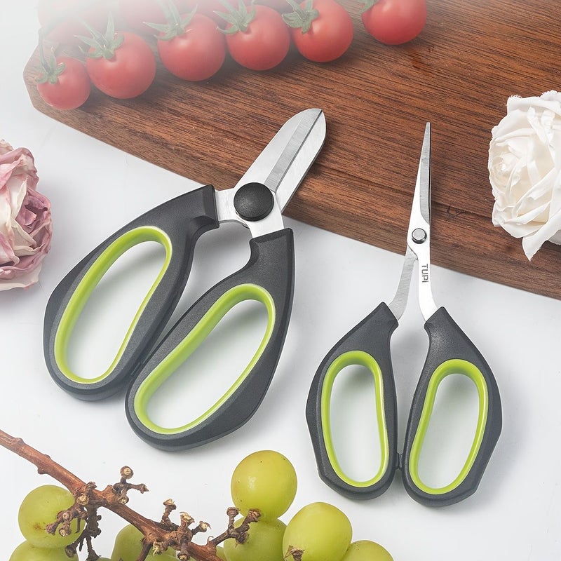 2 Piece Set In Pink And Green Straight Head Heavy Duty Pruning Shears For Fruit Tree And Gardening Branch Cutting - Image 5