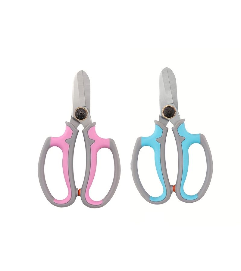 2 Piece Set In Pink And Green Straight Head Heavy Duty Pruning Shears For Fruit Tree And Gardening Branch Cutting - Image 2