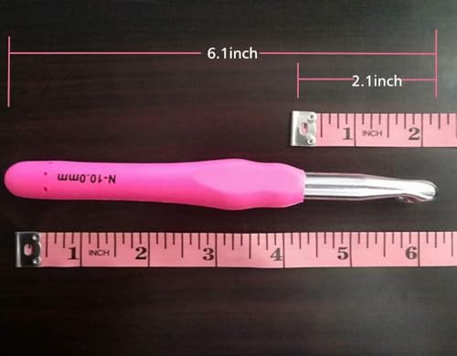 Yarniss Large Ergonomic Crochet Hooks Set 6.5mm 7.0mm 8.0mm 9.0mm 10.0mm (5 Size) - Image 4