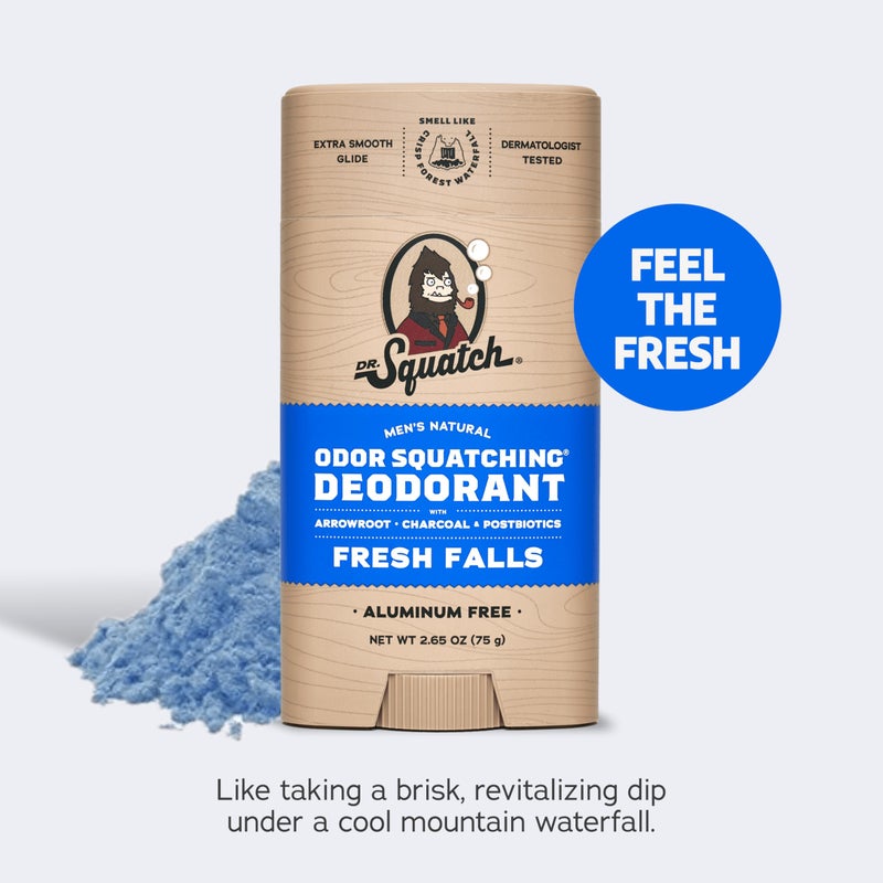 Dr. Squatch Manly Soap and Deodorant Variety Pack - Handmade with Organic Oils, Aluminum-Free - Summer Citrus and Fresh Falls - Men's Natural Soap - Image 3