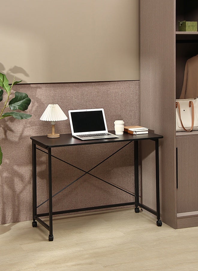 Computer Desk Riyadh LAWAZIM Folding Table - 100x50x75cm Black - Folding Computer Desk with ...