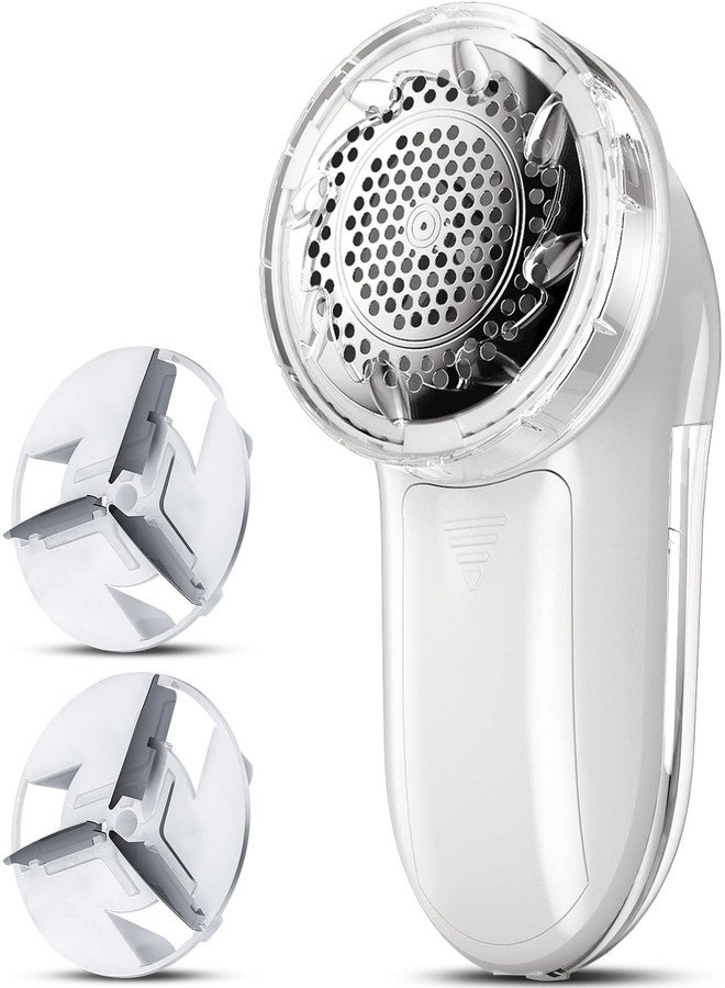 Bymore Fabric Shaver, Lint Remover, Lint Shaver Defuzzer Sweater Shaver for Clothes and Furniture with AC Adapter Pill Fuzz Remover-White - Image 1