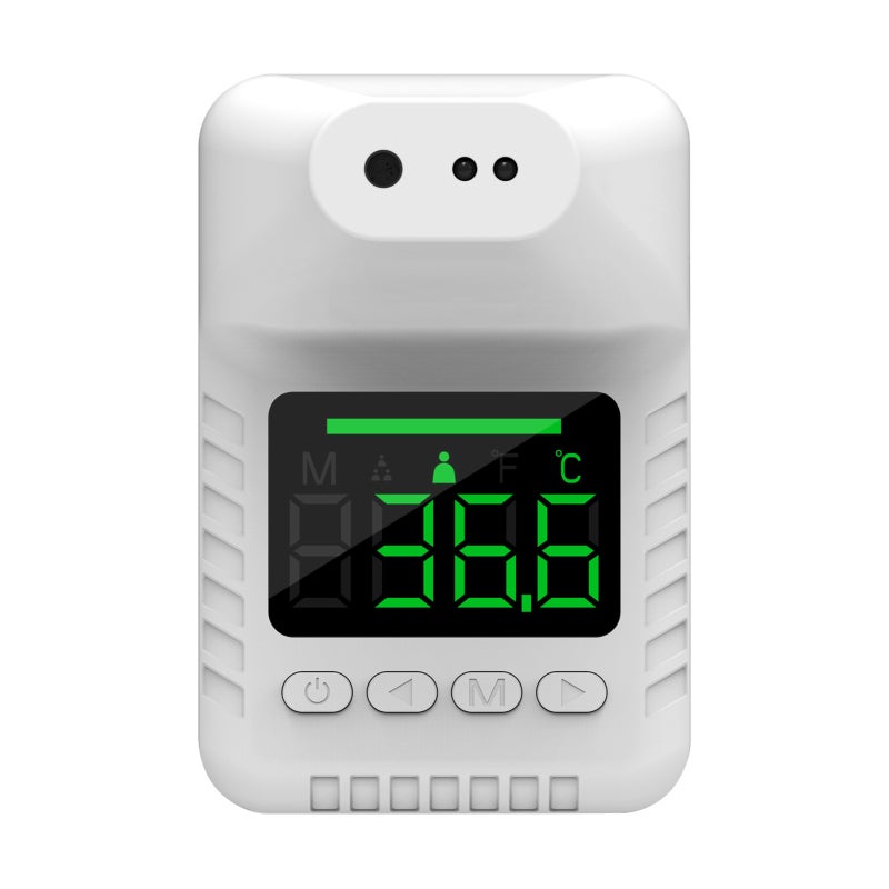 Infrared Thermometer Wall Mounted Non-Contact Measurement - Accurate Reliable Readings Forehead Thermometer for Home Public Places With Celsius Fahrenheit Switchable Backlight Alarm Flexible Installat - Image 1