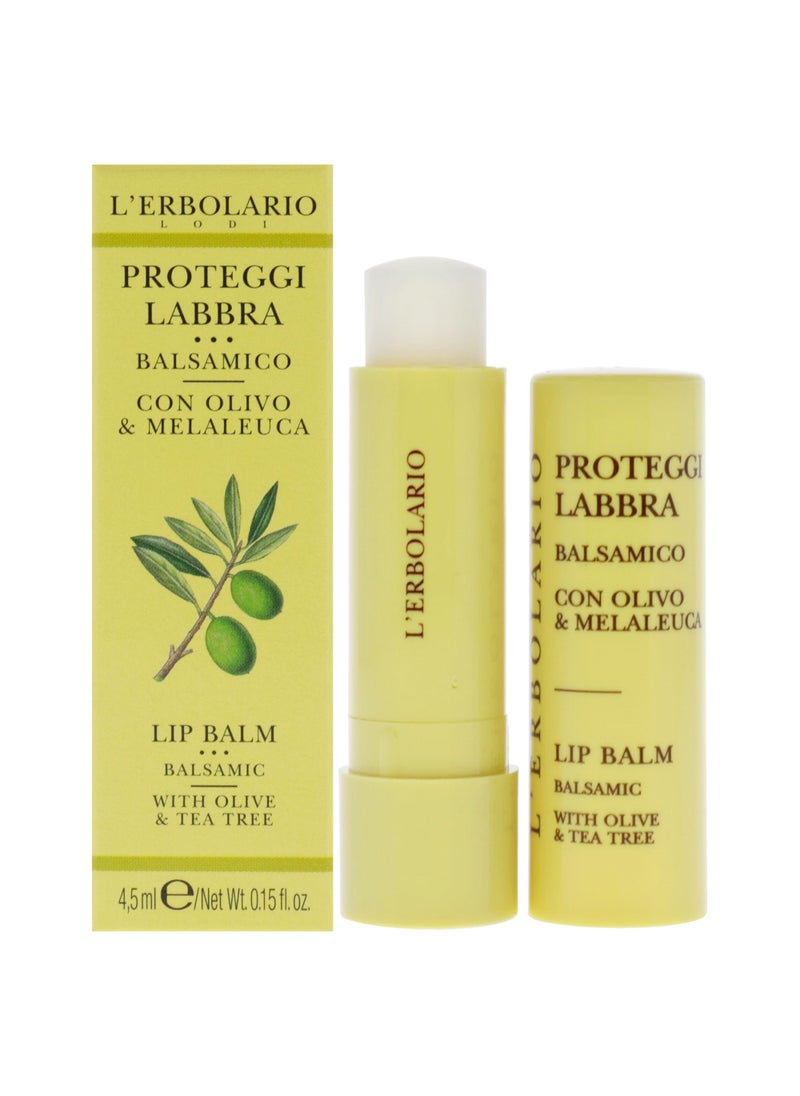 L'Erbolario - L'Erbolario Lip Balm - Softness and Suppleness for Lips - Lip Balm with Vitamin E - Moisturizing and Replenishing Lip Care - Lip Moisturizer for Dry and Cracked Lips - Olive and Tea Tree - 0.15 oz - Image 1