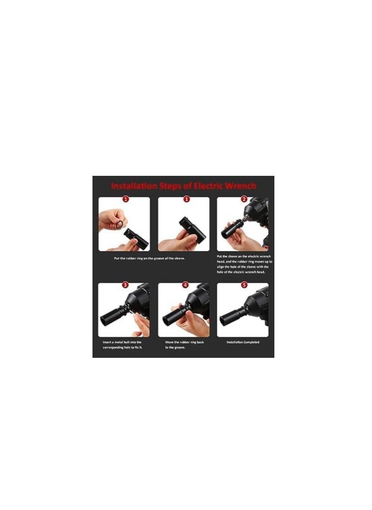 BISSO - Car Tire Screwdriver Set with Bag 600Nm RPM Torque Include 2 Sockets Size 17/19mm, 19/22mm 21V - Image 1
