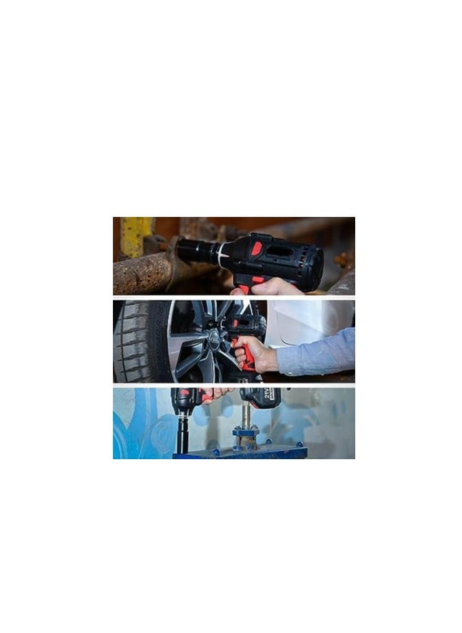 BISSO - Car Tire Screwdriver Set with Bag 600Nm RPM Torque Include 2 Sockets Size 17/19mm, 19/22mm 21V - Image 1