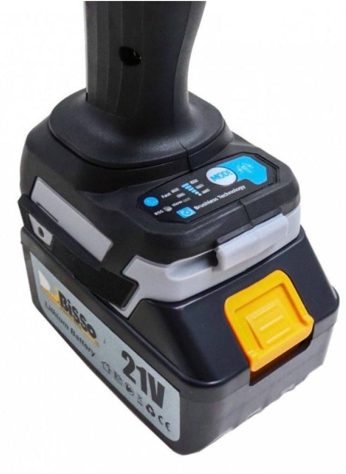 BISSO - Car Tire Screwdriver Set with Bag 600Nm RPM Torque Include 2 Sockets Size 17/19mm, 19/22mm 21V - Image 1