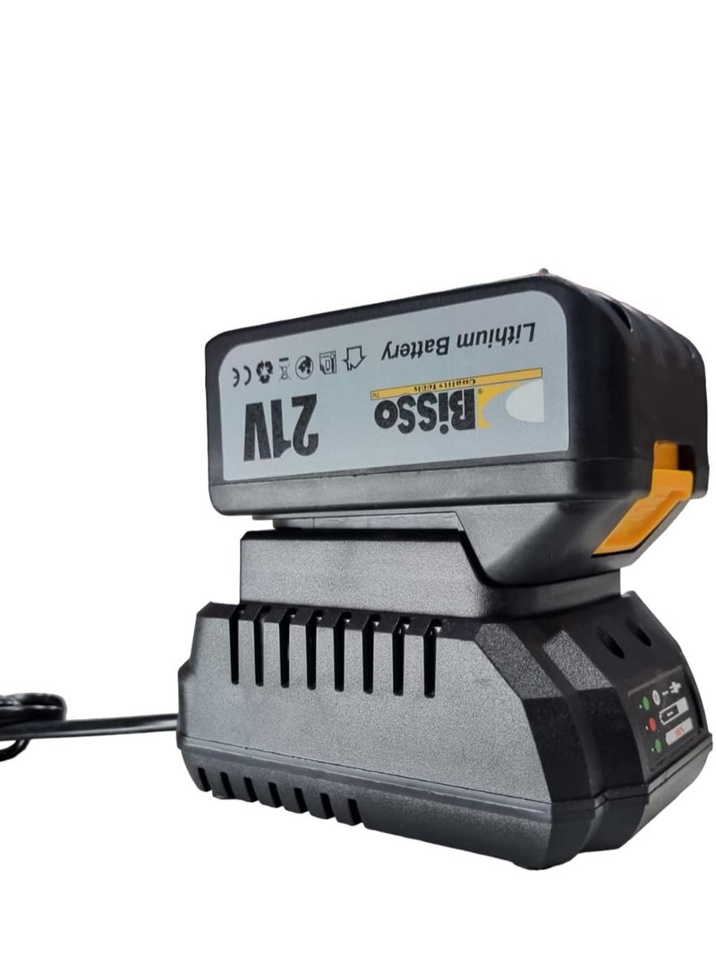 BISSO - Car Tire Screwdriver Set with Bag 600Nm RPM Torque Include 2 Sockets Size 17/19mm, 19/22mm 21V - Image 1