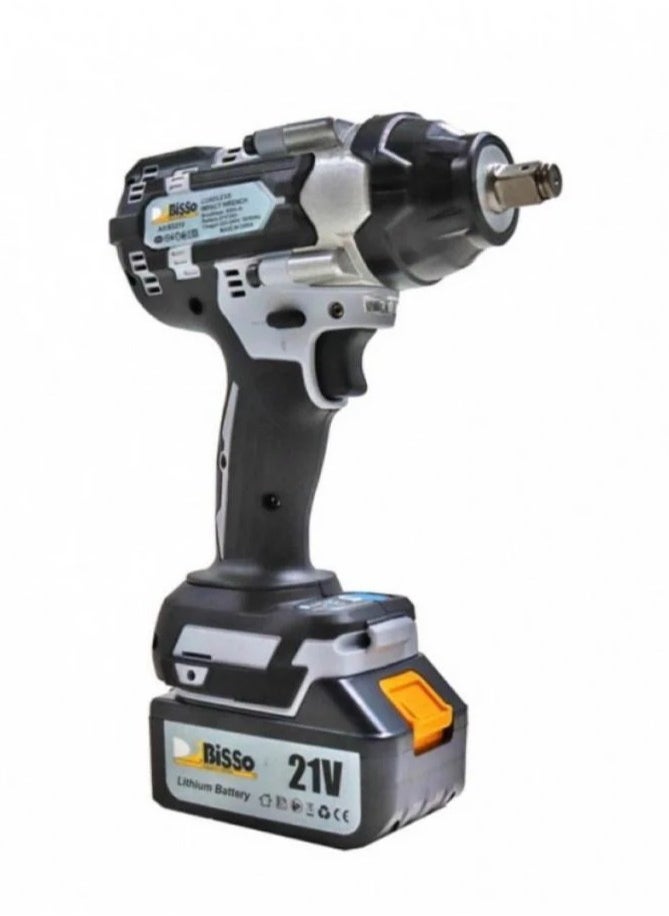 BISSO - Car Tire Screwdriver Set with Bag 600Nm RPM Torque Include 2 Sockets Size 17/19mm, 19/22mm 21V - Image 1